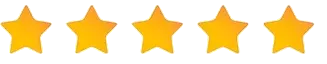 Three yellow stars with white borders on a transparent background.